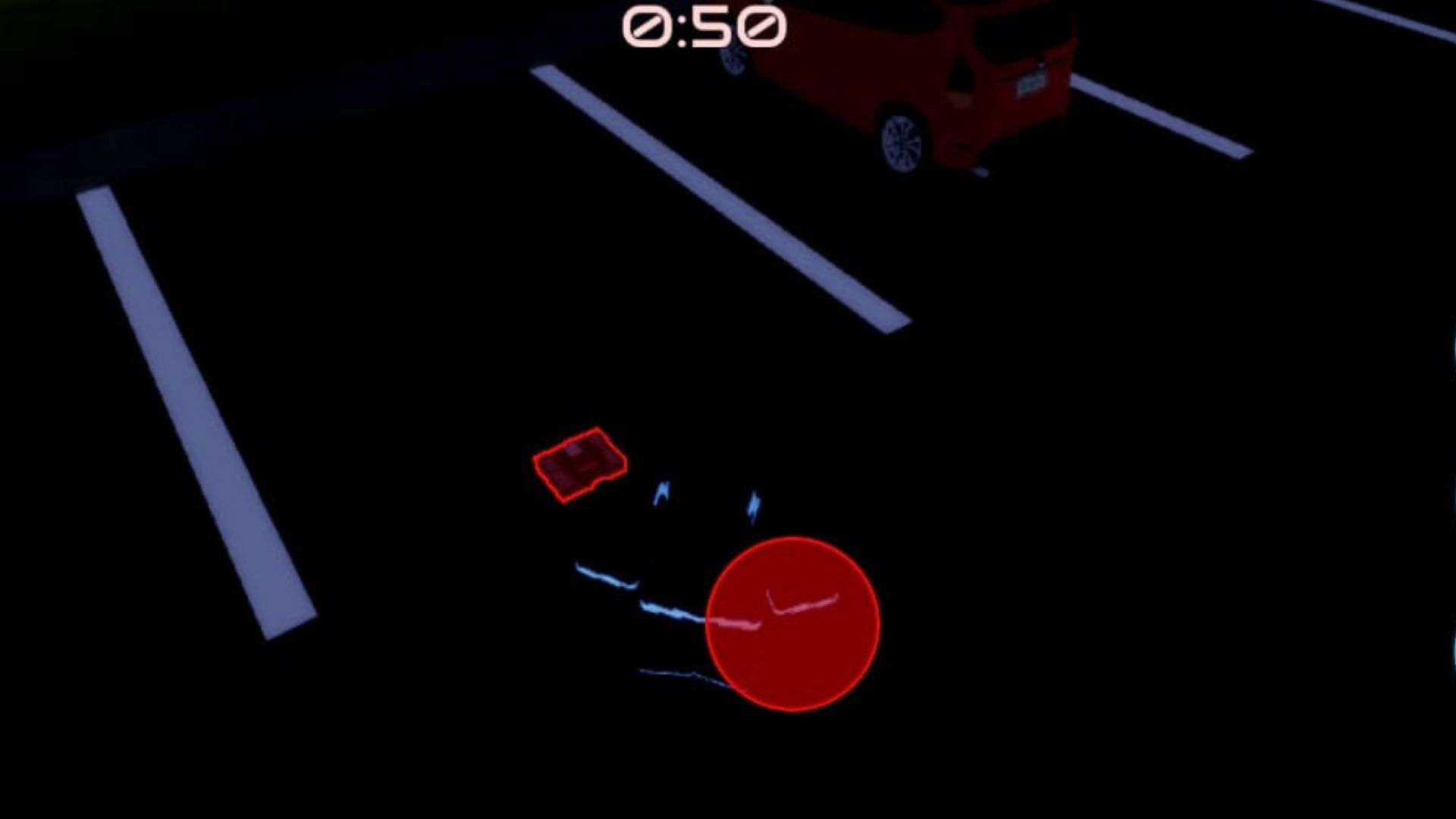 Click all the red circles that appear on the screen (Image via Roblox)